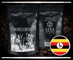 Uganda Bugishu – 100% arabica, tmavé pražení, zrnková káva