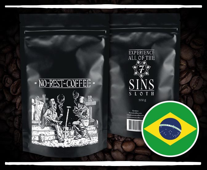 Brazílie Santos – 100% arabica, tmavé pražení, zrnková káva - Velikost Balení: 250g