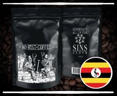 Uganda Bugishu – 100% arabica, tmavé pražení, zrnková káva